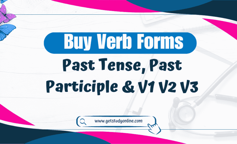Buy Verb Forms – Past Tense, Past Participle & V1 V2 V3