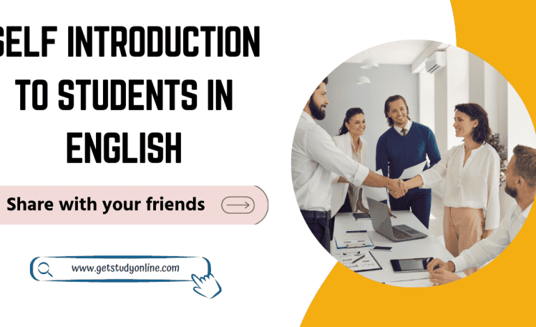 Self Introduction to Students in English (With Examples)