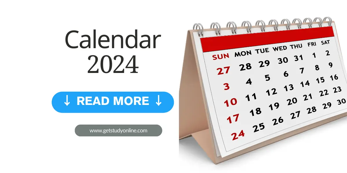 Calendar 2024 with holidays | Printable calendar 2024 with holidays